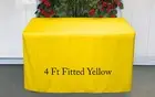 Trestle Table cover tablecloth Fitted yellow 4 foot market fair folding Stall