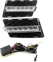 LED DRL Daytime Running Light Front Fog Lamps with Turn Signal Compatible With MERCEDES Benz X204 GLK Class 2009 2010 2011 2012