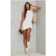 Cream Knitted Bodycon Dress, Cream