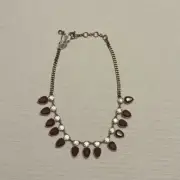 J. Crew Jenna Lyons Era Diamond Stone Crystal Necklace Statement Signed JCrew
