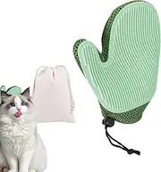 Pet Hair Removal Glove | Electrostatic Reusable Dog Hair Remover Brush | Washable Shedding Cleaning Tools Reusable Grooming Brush for Kitten Puppy Bathing Shower