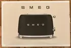 SMEG TSF01BLUS 50's Retro Style Aesthetic 2 Slice Toaster Black New