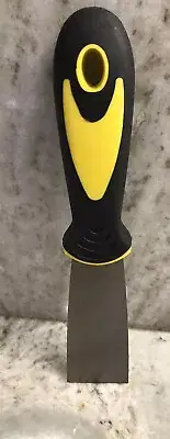 Paint Scraper - 1.5" Wide Blade - Black & Yellow Handle w/ Metal Scraper-