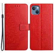 For iPhone 15 Case Drop-resistant PU Leather+TPU Phone Cover with Wrist Strap