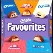 MILKA FAVOURITES Assorted Flavors Chocolate Sweets Box Oreo Toffee 95g