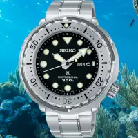 在飛比找momo購物網優惠-【SEIKO 精工】PROSPEX 鮪魚罐頭 旋轉錶圈 潛水