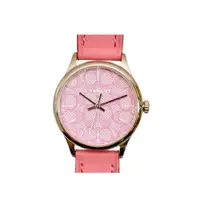 在飛比找ETMall東森購物網優惠-COACH 經典LOGO時尚皮革手錶 粉色