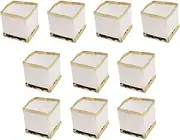 10 Pack Square Floating Candles Lantern Sets, 5.9 Inch Biodegradable Water Candle Holder Pool Lights, White Paper Lanterns for Wishing Praying
