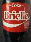 Share a Coke with Brielle 2025 Personalized Gift Coca~Cola Bottle 20oz
