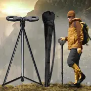 Adjustable Walking Cane with Seat 2 in 1 Foldable Walking Sticks Chair for Men