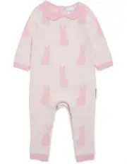 [Peter Rabbit] Intarsia Knit Romper in Pink