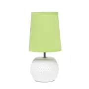 LT2084-GRN Mini Studded Texture White Ceramic Bedside Table Lamp, Green
