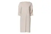 Roberto Cavalli Ivory Viscose Sheath Knee Length Dress
