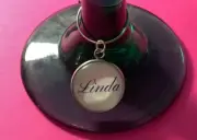 Custom Photo Wine Glass Rings, Set of 2 Wine Glass Charms, Memorial Wine Charms