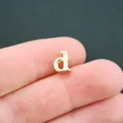 4 Letter D Charms Gold Tone Lowercase Initial Alphabet d - GC668