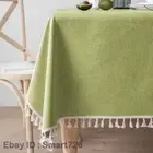 Waterproof Tablecloth PVC Oilproof Tablecloth Rectangle Tassel Table Cloth Home