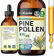 Pine Pollen Testosterone Tincture Alcohol-Free Liquid Extract, Pine Pollen (Scots Pine, Pinus sylvestris) (4 FL OZ)