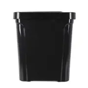 7.6 Gal Plastic Touch Top Lid Kitchen Trash Can, Black