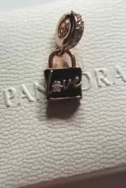 Authentic Pandora Rose Gold Love Padlock Dangle Charm 782508C01