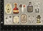 Lot of 10 Assorted Halloween Horror Poison Label Stickers