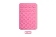 1x Suction Cup Wall Stand Mat Silicone Phone Holder Square Anti-Slip Case PINK