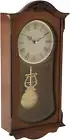 Clocks C3542 Cranbrook Wall Mount Analog Wooden Chiming Clock, Brown
