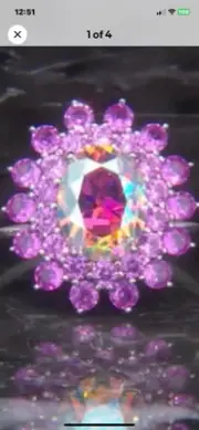 Bella Luce Aurora Borealis Cubic Zirconia and Lab Created Pink Sapphire Ring