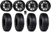 MSA Rogue 15" Wheels Black 30" Intersect Tires Polaris Ranger XP 9/1K