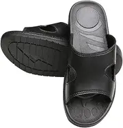 [MOBUTOFU] Casual Slippers for Men Women Anti-static Non-slip Foot Massage for Home and Work Black