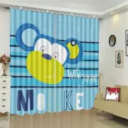 A Monkey Green Nose 3D Curtain Blockout Photo Printing Curtains Drape Fabric