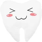 Tooth Fairy Pillow Plush Tooth Shaped Throw Pillow Sofa Cushion Pillow for Boys Girls Tooth Fairy Souvenir 30cm