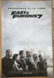 FURIOUS 7 MOVIE POSTER 2 Sided ORIGINAL INTL FINAL 27x40 PAUL WALKER VIN DIESEL