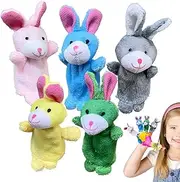 Toddler Finger Puppets, Plush Bunny Toy Set, Soft Animal Doll Collection, Interactive Storytelling Props, 3.94 Inches Fun Playtime Activity, Ideal for Shows, Schools, Birthdays