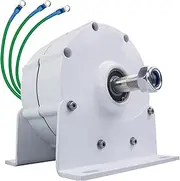 HUIZHITENGDA 5000W AC 12V 24V 48V 220V 3 Phase Gearless Permanent Magnet Generator, Low Rpm Maglev Generator with Base Use for Wind Turbine Water Turbine,48v