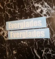 everglades Boat Decals 22" pair WHITE Die-Cut (2) BEST QUALITY USA