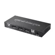 2 x 1 KVM Switch Dual Monitor Displayport 4K 60Hz KVM Switcher 1 Monitors 2 PC f