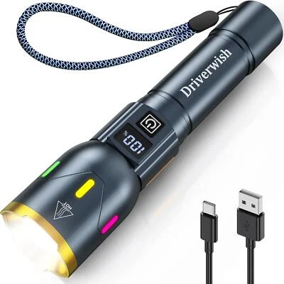 Lamparas De Mano Recargables LED Linternas Alta Potencia 990000 Lumens Potente