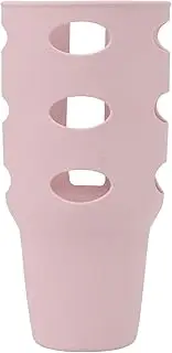 Silicone Cup Boot for Tumblers, Non Slip Protective Sleeve Cover, Shockproof Travel Cup Accessory, Fits Most Insulated Drinkware, Home Office Essential (Light Pink)