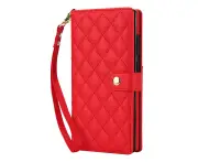 Samsung Galaxy S23 Ultra Case PU Leather Protective Cover for Galaxy S23 Ultra Case-Red