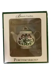 Portmeirion Botanic Garden Ornament Ceramic Teapot Mistletoe Butterfly