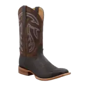 Twisted X Men's 12 Inch Rancher Black & Coffee Square Toe Boots MRAL023