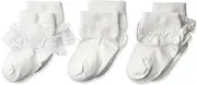 [Jefferies Socks] Baby Girls' Eyelet