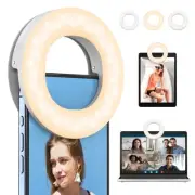 Clip on Ring Light, Rechargeable Selfie Fill Light, Portable Selfie Ring Ligh...