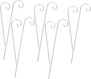 VICASKY Metal Garden Flower Hook 10 Pack Plant Tag Holders Easy Install Shepherds Crook Hooks for Outdoor Decor