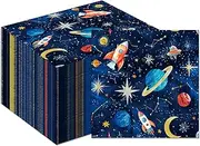 40Pcs Outer Space Planet Party Napkins Solar System Galaxy Paper Napkins Outer Space Theme Party Napkins Astronaut Dinner Paper Napkin Rocket Ship Disposable Party Napkins Solar System Napkins