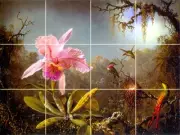 Art Mural Ceramic Orchid Natural Backsplash Tile #281