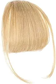 Clip In Human Hair Bangs Fringe - 13cm Real Wispy Hairpieces With Sideburns Real Hair Pieces French Bangs Extensions For Women Invisible Straight Heat-Stylable For Daily Party Looks
