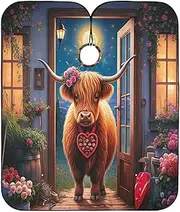RPLIFE Cute Highland Cow Barber Gown Salon Capes for Clients Waterproof, 64.9 x 55.1 Inches Cape for Haircuts, Cute Highland Cow 2