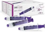 MediVena ONE-CARE Syringes 20ml with Mounted Cap, Sterile, Low Dead Space, 30/bx Blister-Packed Syringes