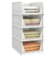 Pinkpum Stackable Plastic Storage Baskets